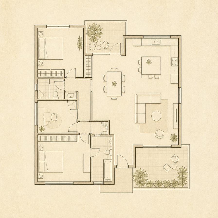 Floorplan study for Residence 02